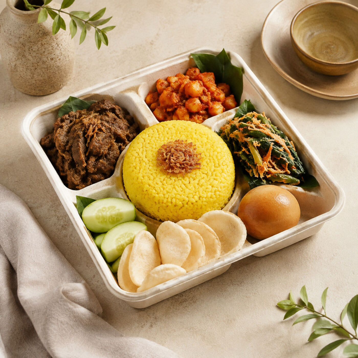 Nasi Kuning Empal